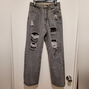 Shein Teen Grey Jeans ripped